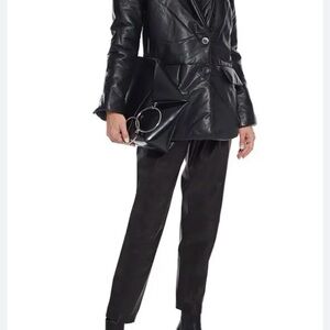 Walter Baker Black Leather Blazer